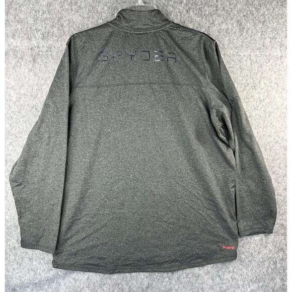 Spyder ProWB Active Shirt Men's L Gray 1/4 Zip Breathable Lightweight Stretch - Picture 3 of 10